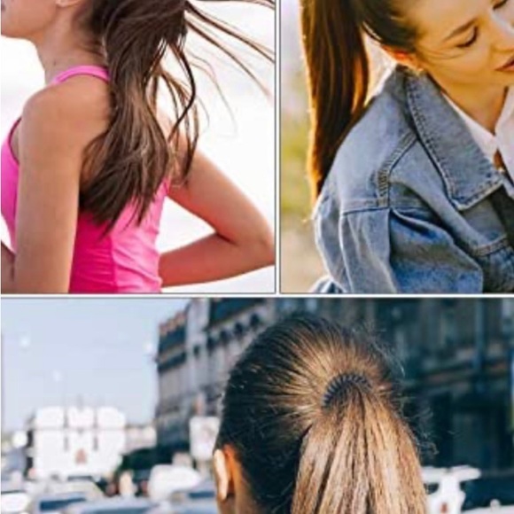 Brown Phone Cord Hair Ties | Bundle of 3 | Ponytail Hair Coils No Crease NWT - Picture 6 of 7